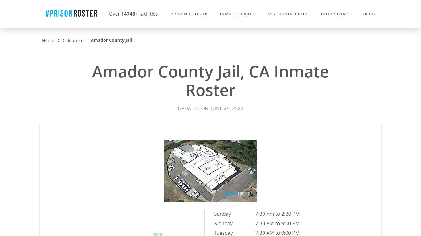 Amador County Jail, CA Inmate Roster - Prisonroster